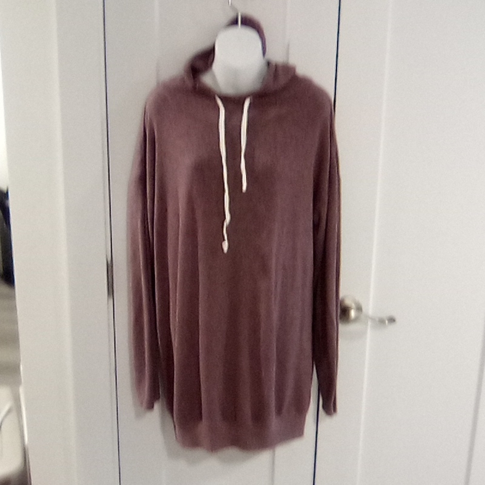Oversized Exaggerated Cowl Neck Hoodie By Express